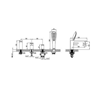 Смеситель для ванны Iddis Calipso (CALSB42i07)
