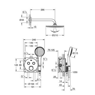 Душевая система Grohe Grohtherm SmartControl 34743000