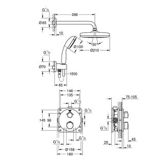Душевая система Grohe Grohtherm 34727000