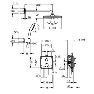 Душевая система Grohe Grohtherm Cube 34871000