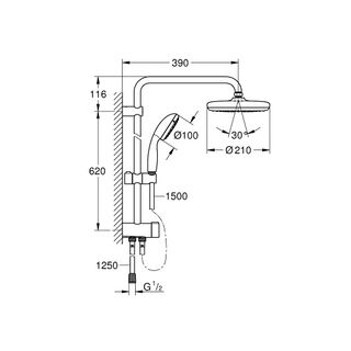 Душевая система Grohe New Tempesta System 210 26381001