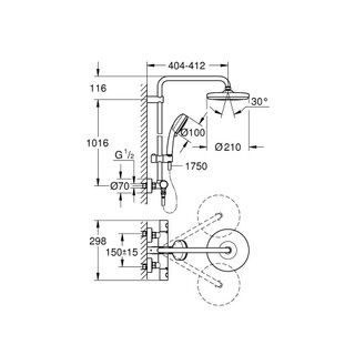 Душевая система Grohe Tempesta Cosmopolitan 210 27922001