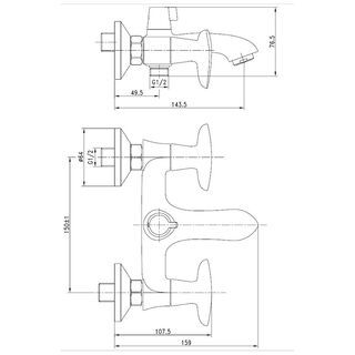 Смеситель для ванны Iddis Copter (COPSB02i02WA)