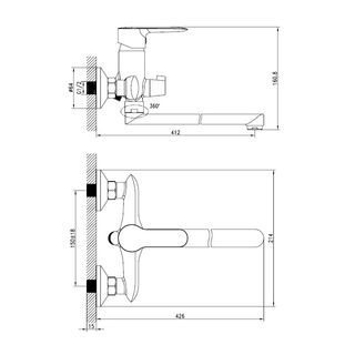 Смеситель для ванны Iddis Cuba (CUBSBL2i10WA)