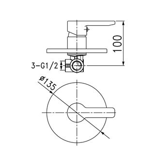Смистель для душа Iddis Sena (SENSB00i66) скрытого монтажа