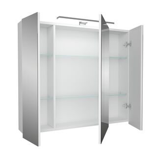 Зеркальный шкаф Diborg Lande (77.2105) 80 см, белый матовый