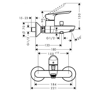 Набор для ванны Hansgrohe Logis E (SetLogisE100C)