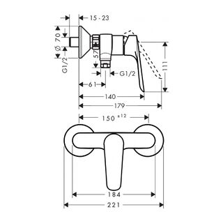 Набор для душа Hansgrohe Logis E (SetLogisE100D)