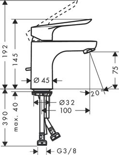 Смеситель для раковины Hansgrohe Logis E 70 (71160000)