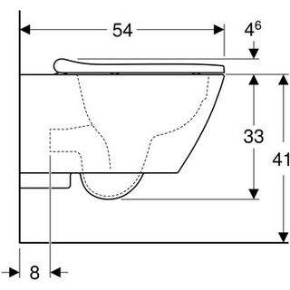 Унитаз подвесной Geberit Smyle Square Rimfree (500.683.01.1) безободковый микролифт