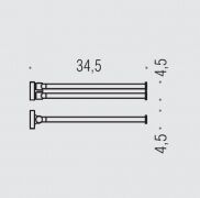 Двойной полотенцедержатель Colombo PLUS W4913 BM