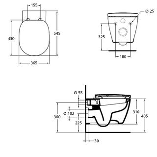 Унитаз подвесной Ideal Standard Connect (W941102) с микролифтом