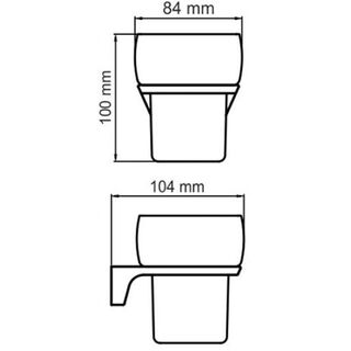 Стакан Wasserkraft Aisch K-5900 (K-5928) с настенным держателем (матовое золото)