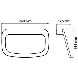 Полотенцедержатель Wasserkraft Aisch K-5900 (K-5960) (24 см) (прямоугольный) настенный, матовое золото