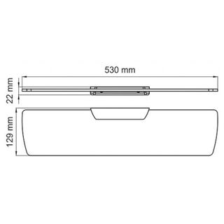 Полка стеклянная Wasserkraft Aisch K-5900 (K-5924) (53 см) настенная (матовое золото)