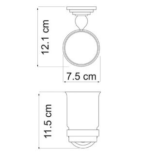 Стакан Wasserkraft Ammer К-7000 (K-7028) с настенным держателем