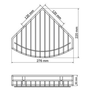 Полочка Wasserkraft Ammer К-7000 (K-1511) (27.6 см) угловая