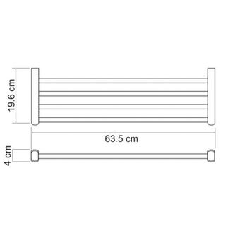 Полка для полотенец Wasserkraft Berkel К-6800 (K-6811) (63.5 см) настенный