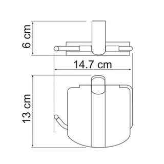 Держатель туалетной бумаги Wasserkraft Berkel К-6800 (K-6825) с крышкой, настенный