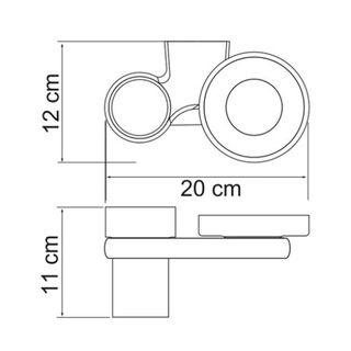 Держатель стакана и мыльницы Wasserkraft Berkel К-6800 (K-6826) настенный