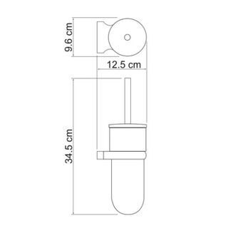 Ершик для унитаза Wasserkraft Berkel К-6800 (K-6827) настенный