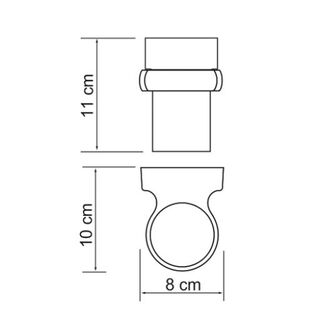 Стакан Wasserkraft Berkel К-6800 (K-6828) с настенным держателем