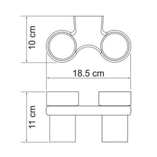 Стакан Wasserkraft Berkel К-6800 (K-6828D) (двойной) с настенным держателем