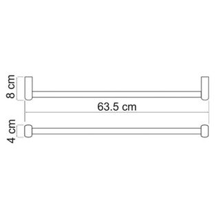 Полотенцедержатель Wasserkraft Berkel К-6800 (K-6840) (63.5 см) (двойной) настенный
