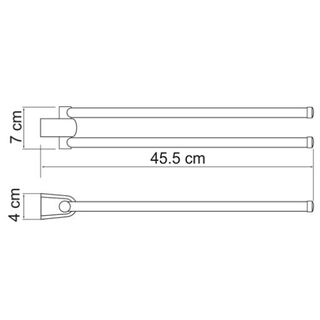 Полотенцедержатель Wasserkraft Berkel К-6800 (K-6831) (45.5 см) (двойной) настенный