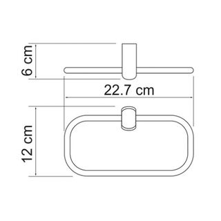 Полотенцедержатель Wasserkraft Berkel К-6800 (K-6860) (23 см) (овальный) настенный