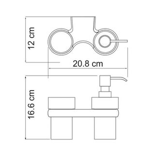 Держатель стакана и дозатора Wasserkraft Berkel К-6800 (K-6889) настенный