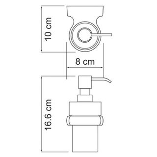 Дозатор для жидкого мыла Wasserkraft Berkel К-6800 (K-6899) с настенным держателем