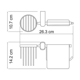 Держатель туалетной бумаги Wasserkraft Berkel К-6800 (K-6859) с крышкой и освежителя воздуха, настенны