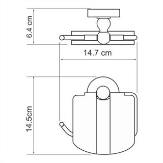 Держатель туалетной бумаги Wasserkraft Diemel K-2200 (K-2225) с крышкой, настенный