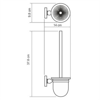 Ершик для унитаза Wasserkraft Diemel K-2200 (K-2227) настенный