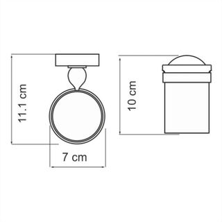 Стакан Wasserkraft Diemel K-2200 (K-2228) с настенным держателем