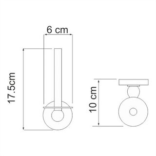 Держатель туалетной бумаги Wasserkraft Diemel K-2200 (K-2297) настенный