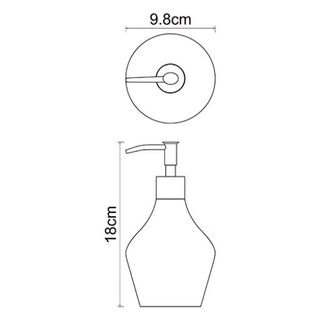 Дозатор для жидкого мыла Wasserkraft Dinkel K-4600 (K-4699) (фарфоровый) белый