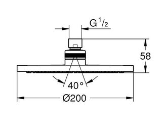 Верхний душ Grohe Tempesta Cosmopolitan (27541001) (200 мм)