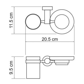 Держатель стакана и мыльницы Wasserkraft Donau K-9400 (K-9426) настенный