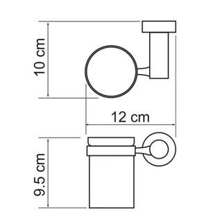 Стакан Wasserkraft Donau K-9400 (K-9428) с настенным держателем