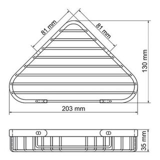 Полочка Wasserkraft Elbe K-7200 (K-733BLACK) угловая, черная
