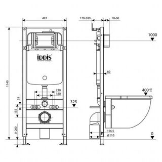Инсталляция для подвесного унитаза Iddis Profix (PRO0000i32)