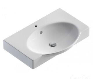 Раковина Sanita Lux Infinity (INF65SLWB01KR) (65 см) с кронштейнами и полотенцедержателем