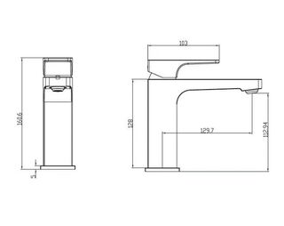 Смеситель для раковины Villeroy & Boch Architectura Square (TVW12500400061)
