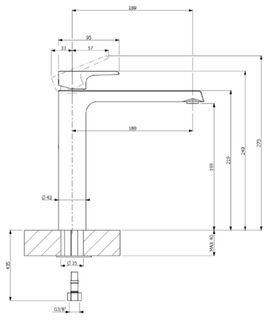 Смеситель для раковины Villeroy & Boch Liberty (TVW10700400061)