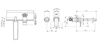 Смеситель для раковины Villeroy & Boch Liberty (TVW10700800061) настенный