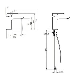 Смеситель для раковины Villeroy & Boch O.Novo (TVW10410311061)