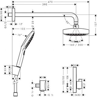 Душевая система Hansgrohe Raindance Select E Shower (27296000)