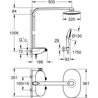 Душевая система Grohe Rainshower SmartControl Mono 26361000